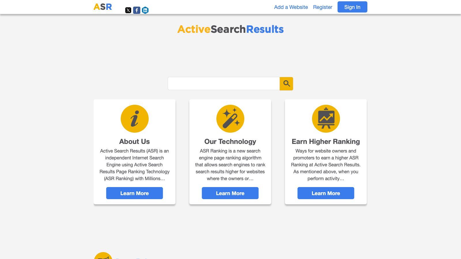 Startseite Suchmaschine Active Search Results