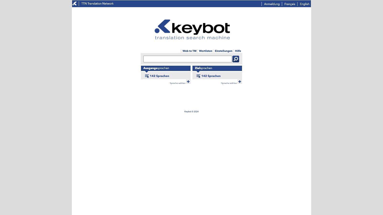 Startseite Suchmaschine Keybot