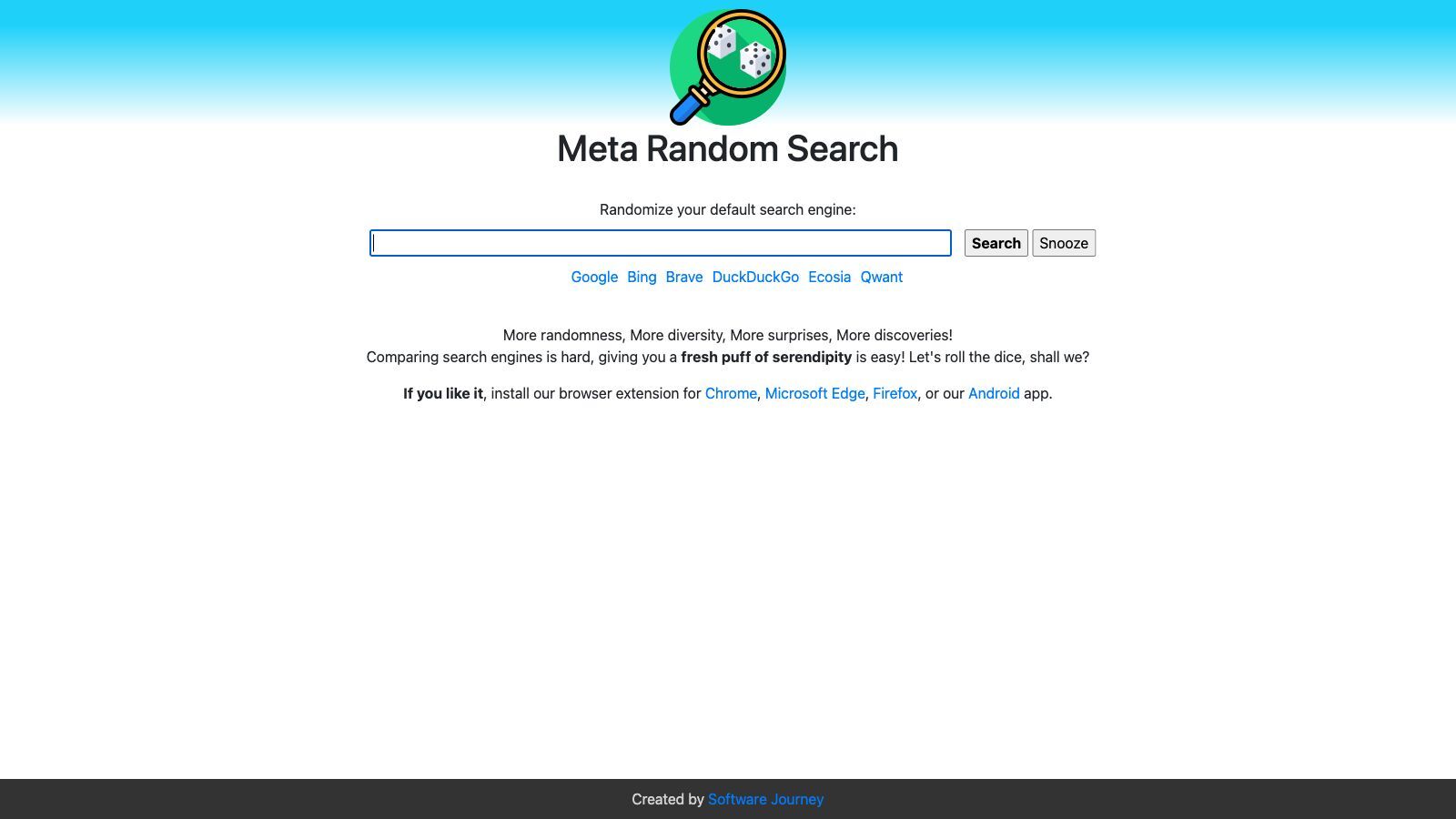 Startseite Suchmaschine Meta Random Search