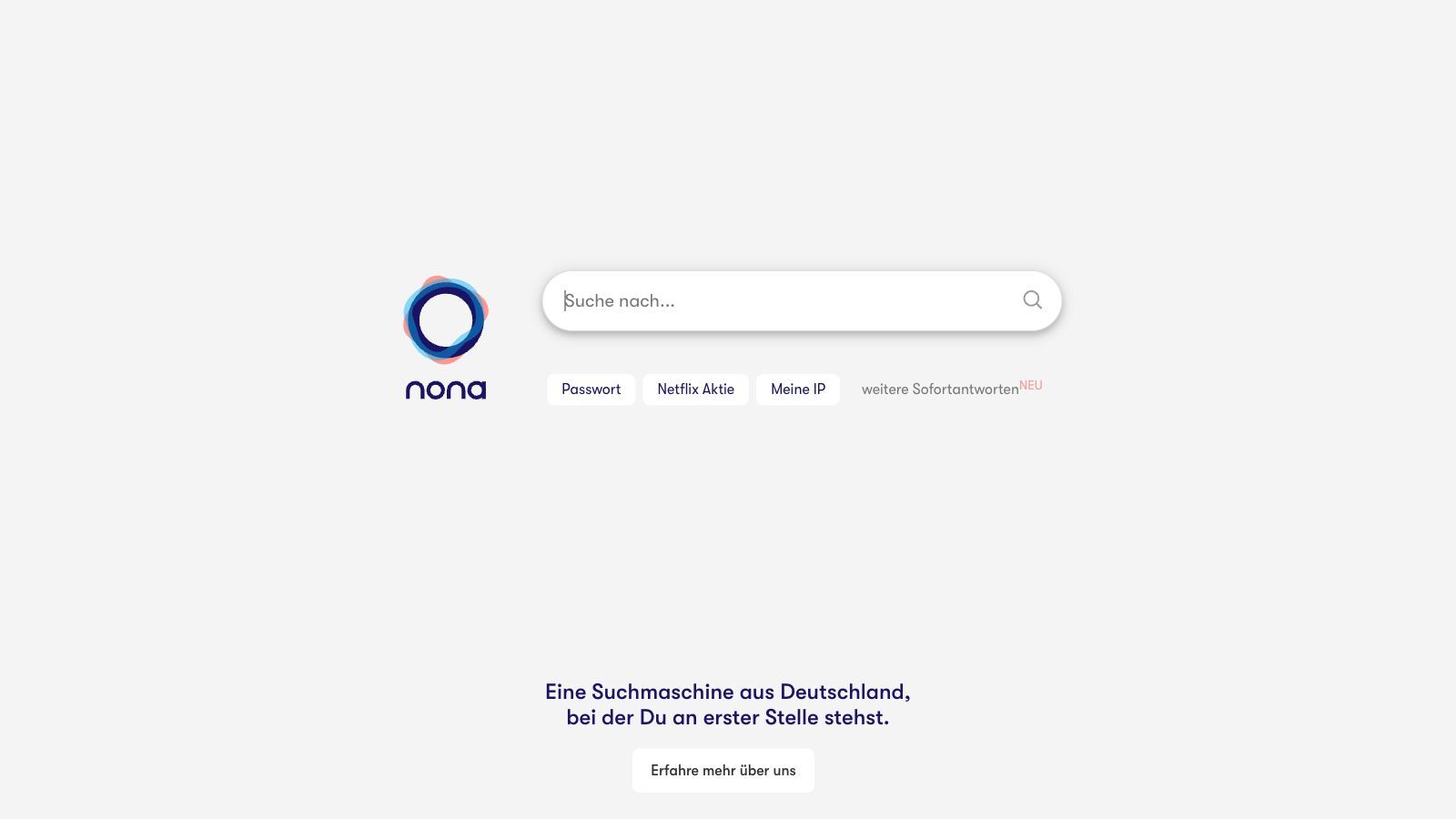 Startseite Suchmaschine Nona