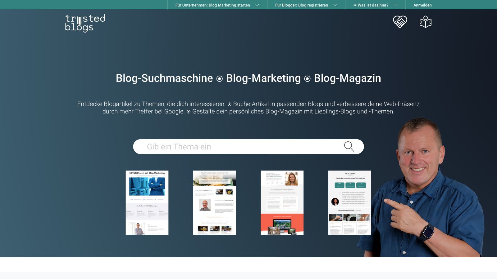 Startseite Suchmaschine trusted blogs