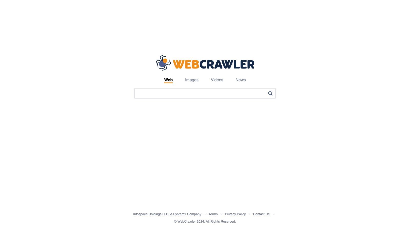 Startseite Suchmaschine Webcrawler.com