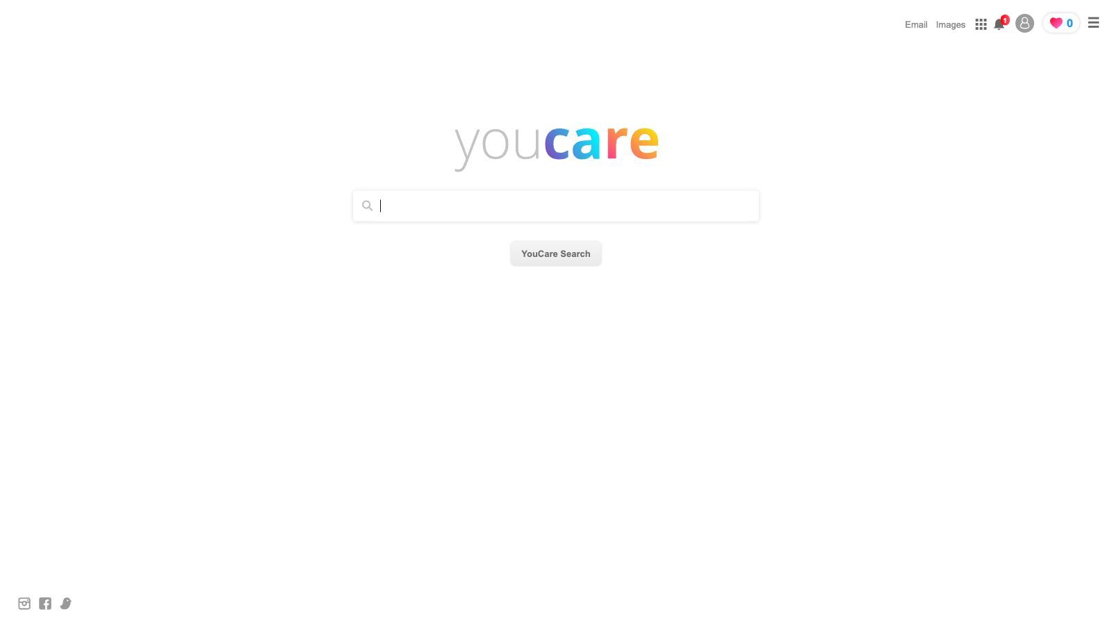 Startseite Suchmaschine YouCare.world